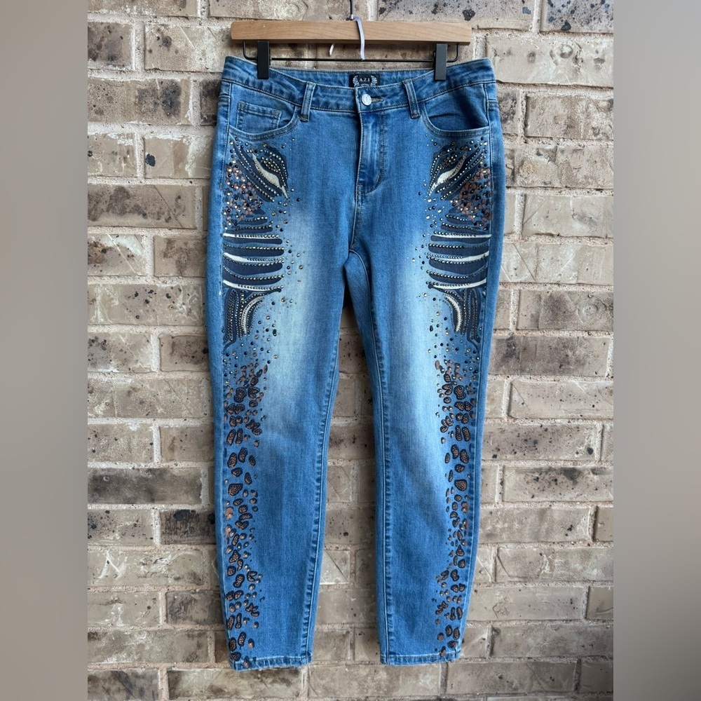 Azi Mid -Rise Skinny Leg Jeans Sz 8